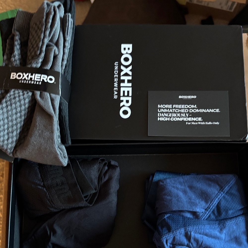 Men's Boxer Briefs Set - Black, Gray, Blue